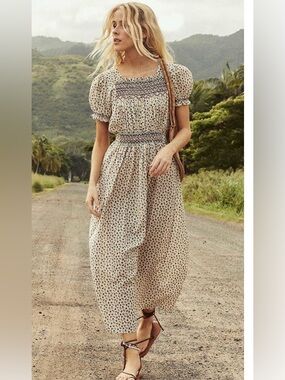 DÔEN Castalia Dress in Feathered Floral - Size Small